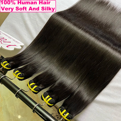 12A Vietnamese Raw Hair Bundles Straight Bundles 100% Human Hair #1B Natural Black Straight Unprocessed Hair Extensions Tissage