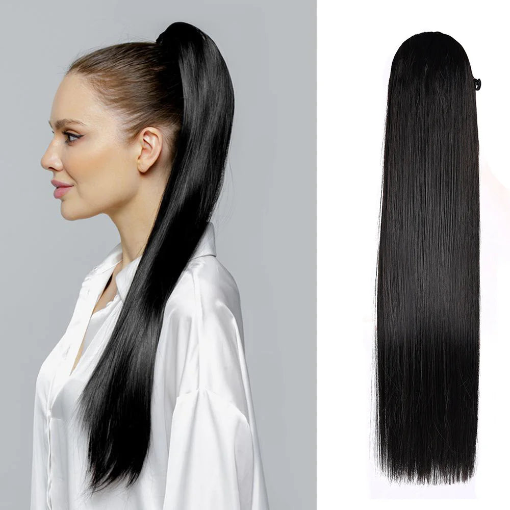 Long Curly Ponytail Extensions Synthetic Horse tails Curly False Tail For Women 32Inch Hairpiece Ponytail Hair Extensions