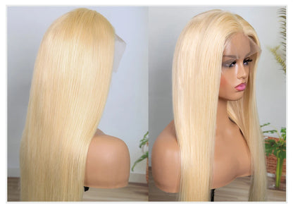 Real 13x4 13x6 HD Lace Frontal Wig 613 Blonde Lace Front Wig Human Hair Bone Straight Human Hair Wigs Pre Plucked with Baby Hair