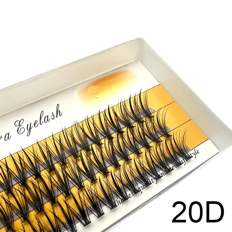 20D/30D Mink Eyelashes 1 Box/60 Bundles Natural Eyelash extension 3D Russia Individual Eyelash Cluster Makeup Tools Lashes Cilia