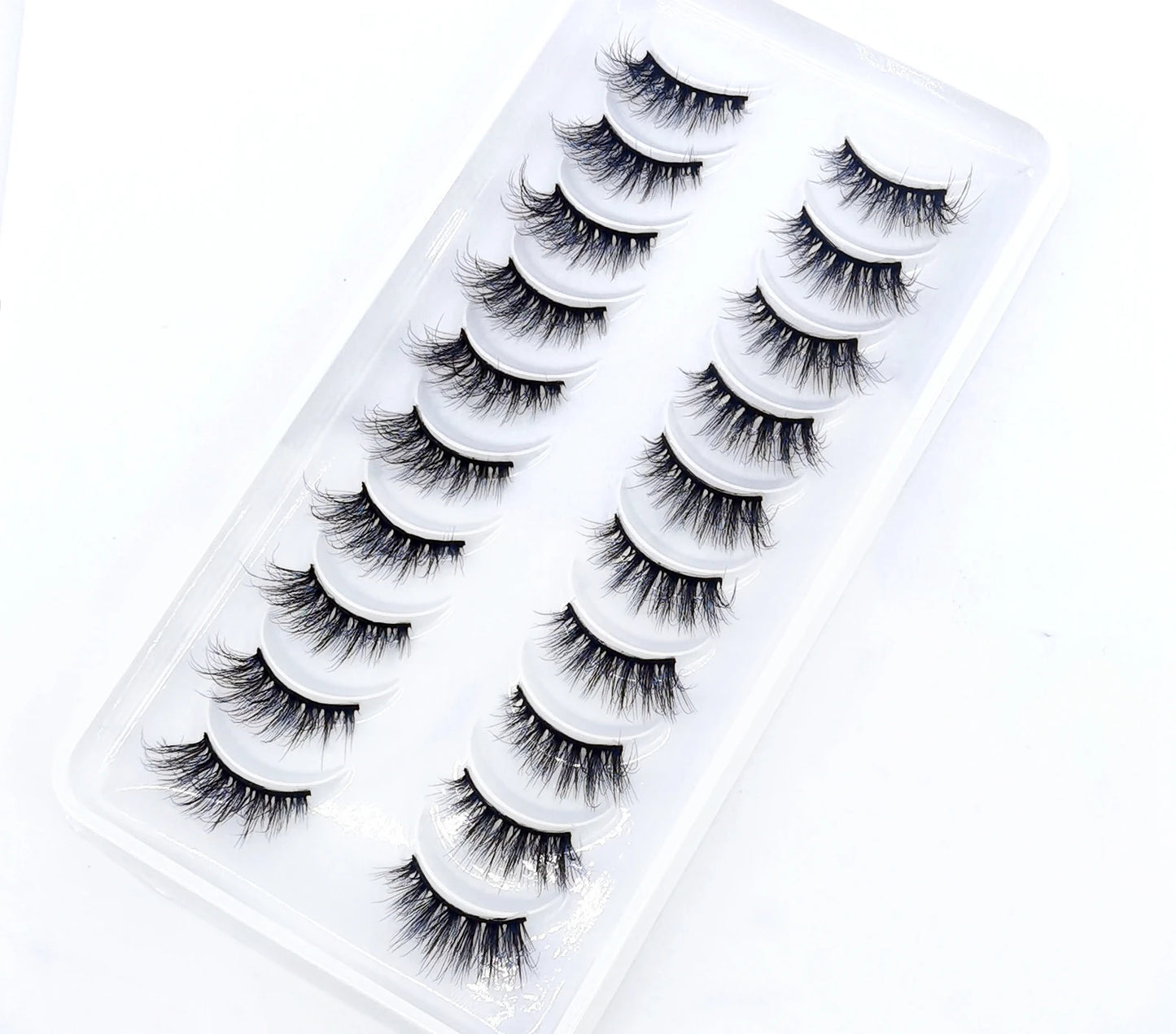 10 Pairs Crisscross Half Eye Lashes Natural False Eyelashes Handmade Faux 3D Mink Lashes Makeup Tools Eyelash Extension