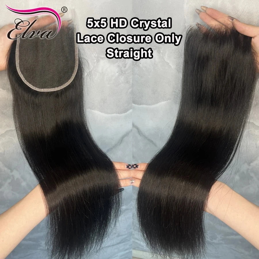 5x5 6x6 7x7 Hd Lace Closure Straight 13x4 13x6 Lace Frontal Closure Hand Tied Human Hair Closures Free Part Hd Lace Closure