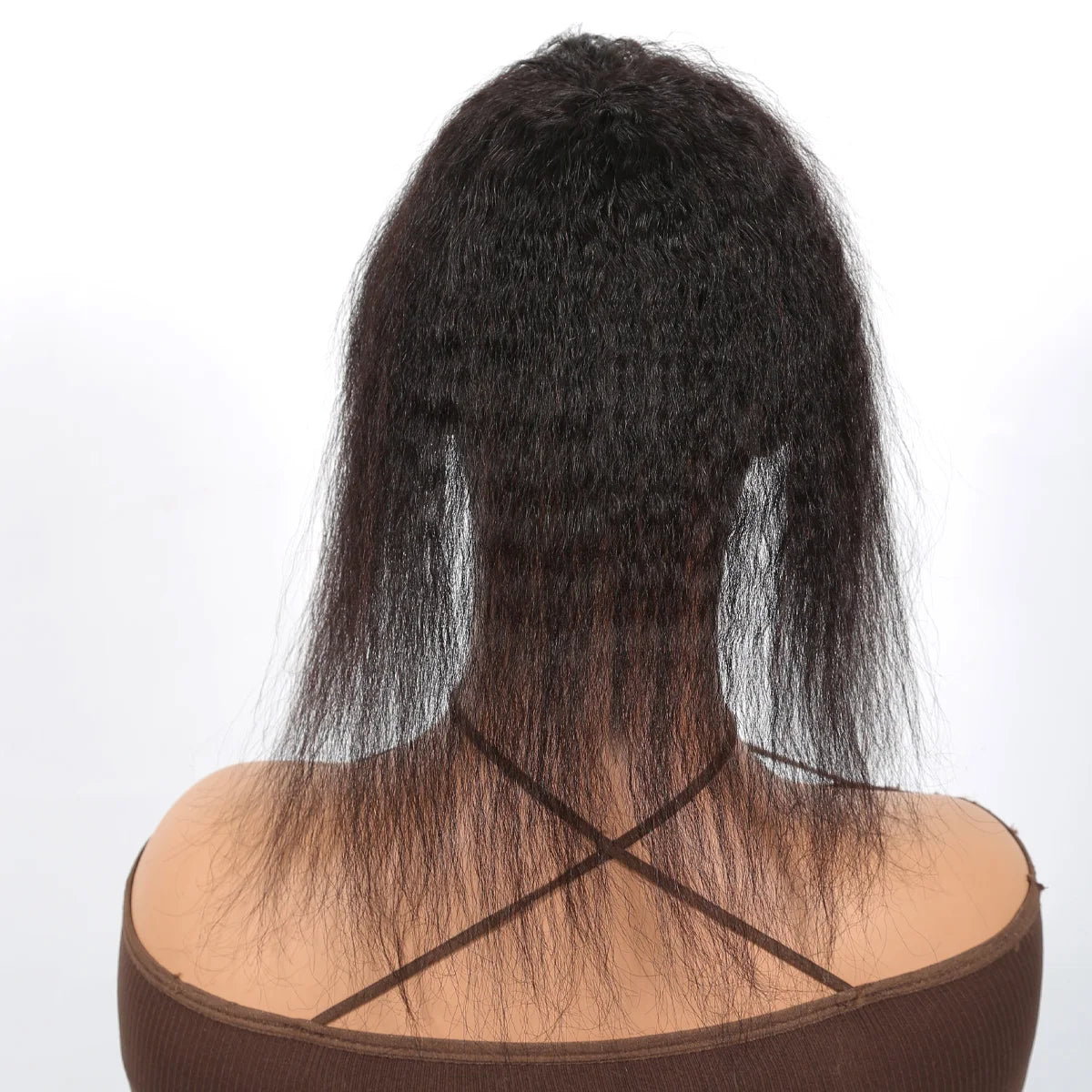 Yaki Straight Human Hair Topper Hair Piece for Thinning Hair or Covering White Hair&Increase Hair Volume,kinky straight hair