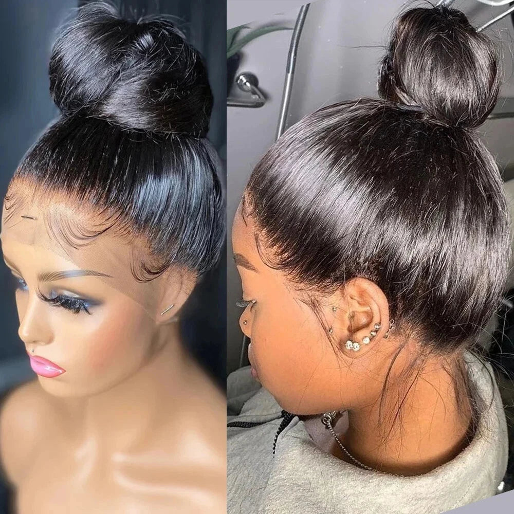 360 Full Lace Wig Human Hair Pre Plucked Bone Straight Lace Fronta Wigs Glueless Hd Lace Frontal Wig Human Hair Wigs For Women