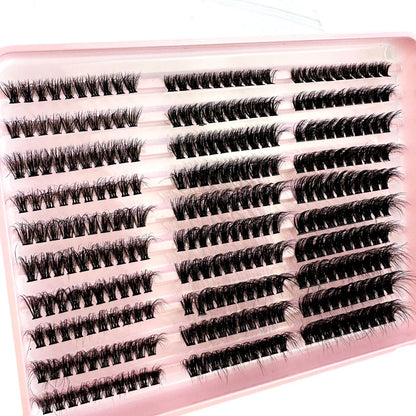 300/120PCS 5D Fluffy Cluster Lashes 30D-100D Natural Thick Eyelash Clusters Individual Lashes DIY Eyelashes Extension Makeup