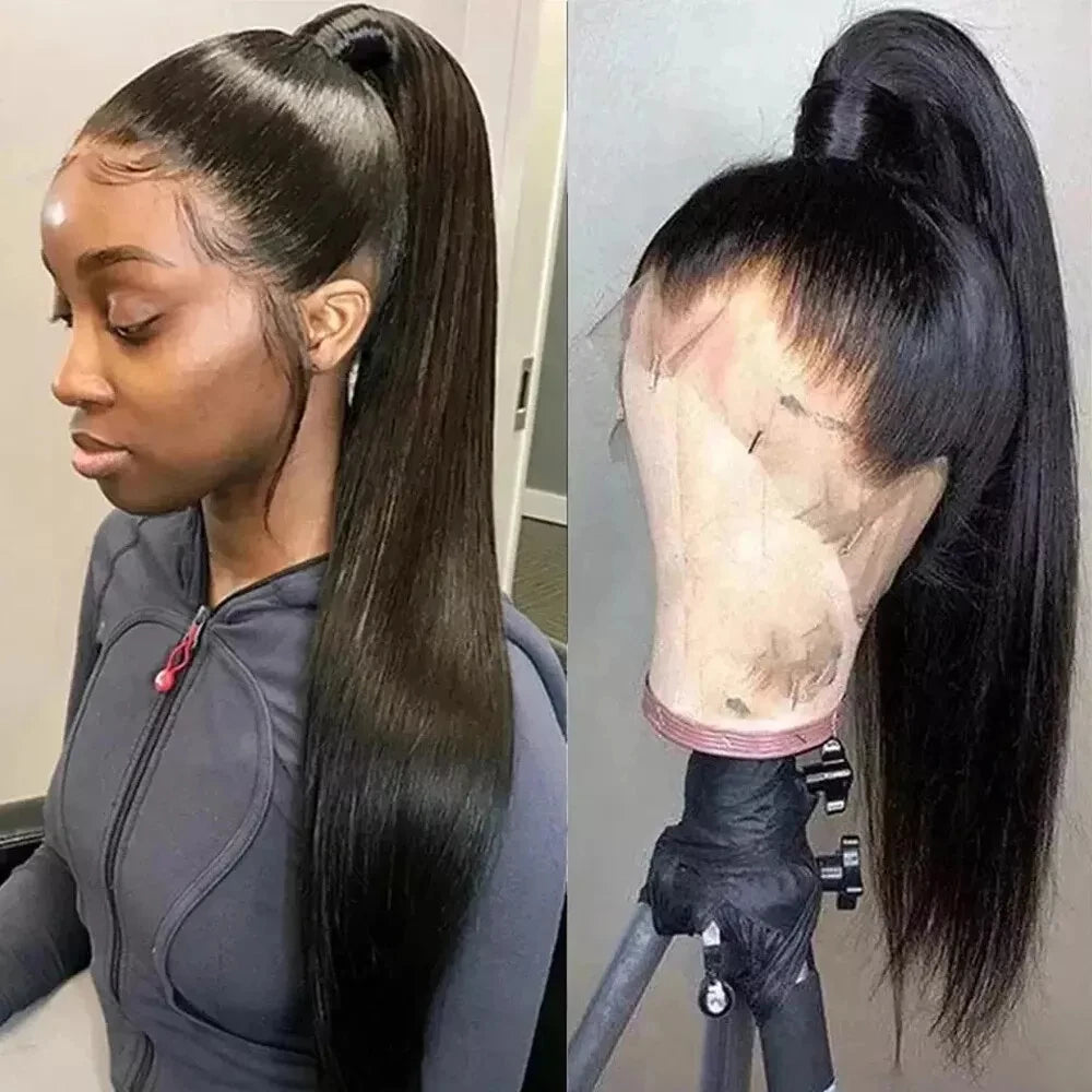 360 Full Lace Wig Human Hair Pre Plucked Bone Straight Lace Fronta Wigs Glueless Hd Lace Frontal Wig Human Hair Wigs For Women