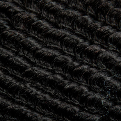 Deep Wave Bulk Human Hair for Boho Braids No Weft 100% Virgin Human Hair Bulk for Braiding Curly Extension Bundles for Women