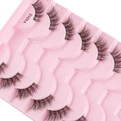 Cat Eye Lash 3/5/10 Pairs Half Lashes Natural Long False Eyelashes Wispy 3D Mink Lashes Volume Faux Cilios Extension Makeup Tool