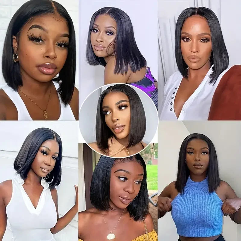 Bone Straight Bundles Human Hair 100% Unprocessed Virgin Hair 1 2 3 Bundle Deals Short Brazilian Straight Weave Hair Extensions