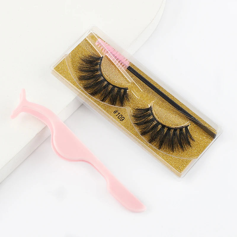 3D Mink Lashes Wholesale Natural Wispy False Eyelashes Makeup Beauty Soft Lashes in Bulk Long Lasting Volume Cilia Mink Eyelash