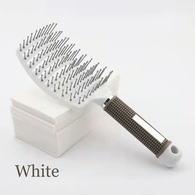 Hair Scalp Massage Comb Nylon Hairbrush Anti-Static Wet Curly Detangle Hair Brush Girls Salon Hairdressing Styling Brush Tool
