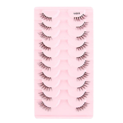 Cat Eye Lash 3/5/10 Pairs Half Lashes Natural Long False Eyelashes Wispy 3D Mink Lashes Volume Faux Cilios Extension Makeup Tool
