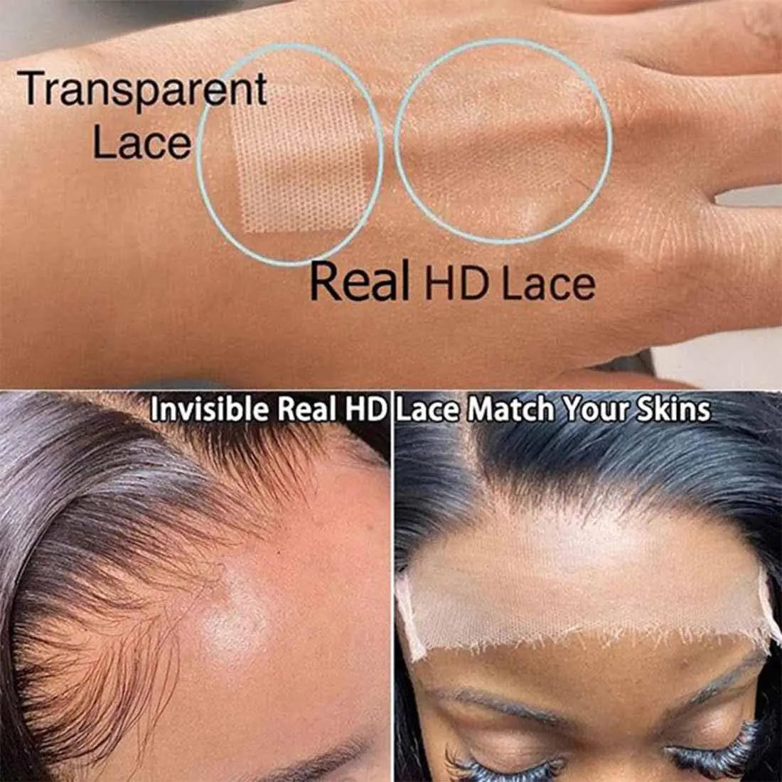 Full Lace Human Hair Wigs Deep Curly 13x6 HD Lace Frontal Wigs Brazilian Lace Front Human Hair Wigs Pre Plucked With Baby Hair