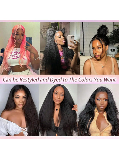 Full 360 Lace Front Wigs Human Hair Pre Plucked Exotic Wig 220% Density lace Real Virgin Soft Brazilian Hair for Black Women