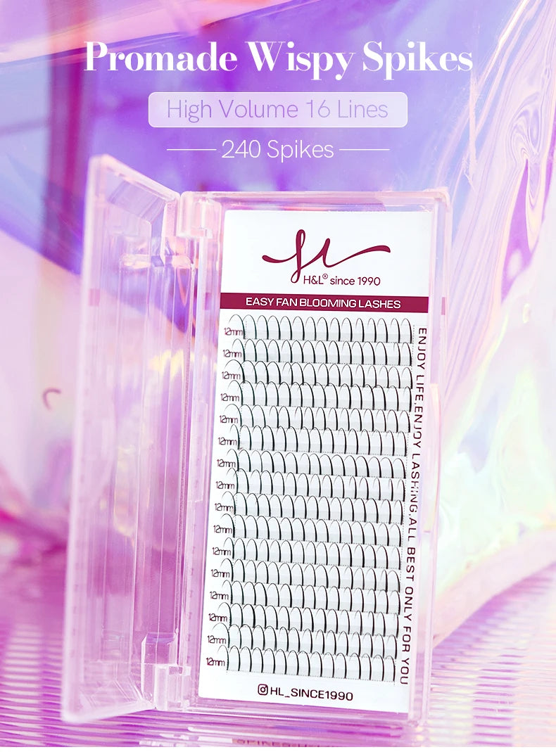 Wispy Fairy Eyelashes Individual Cluster Spikes Lash Wispy Premade Russian Matte Promade Wispy Spikes False Eyelash Extensiones