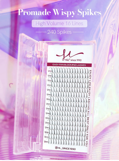 Wispy Fairy Eyelashes Individual Cluster Spikes Lash Wispy Premade Russian Matte Promade Wispy Spikes False Eyelash Extensiones