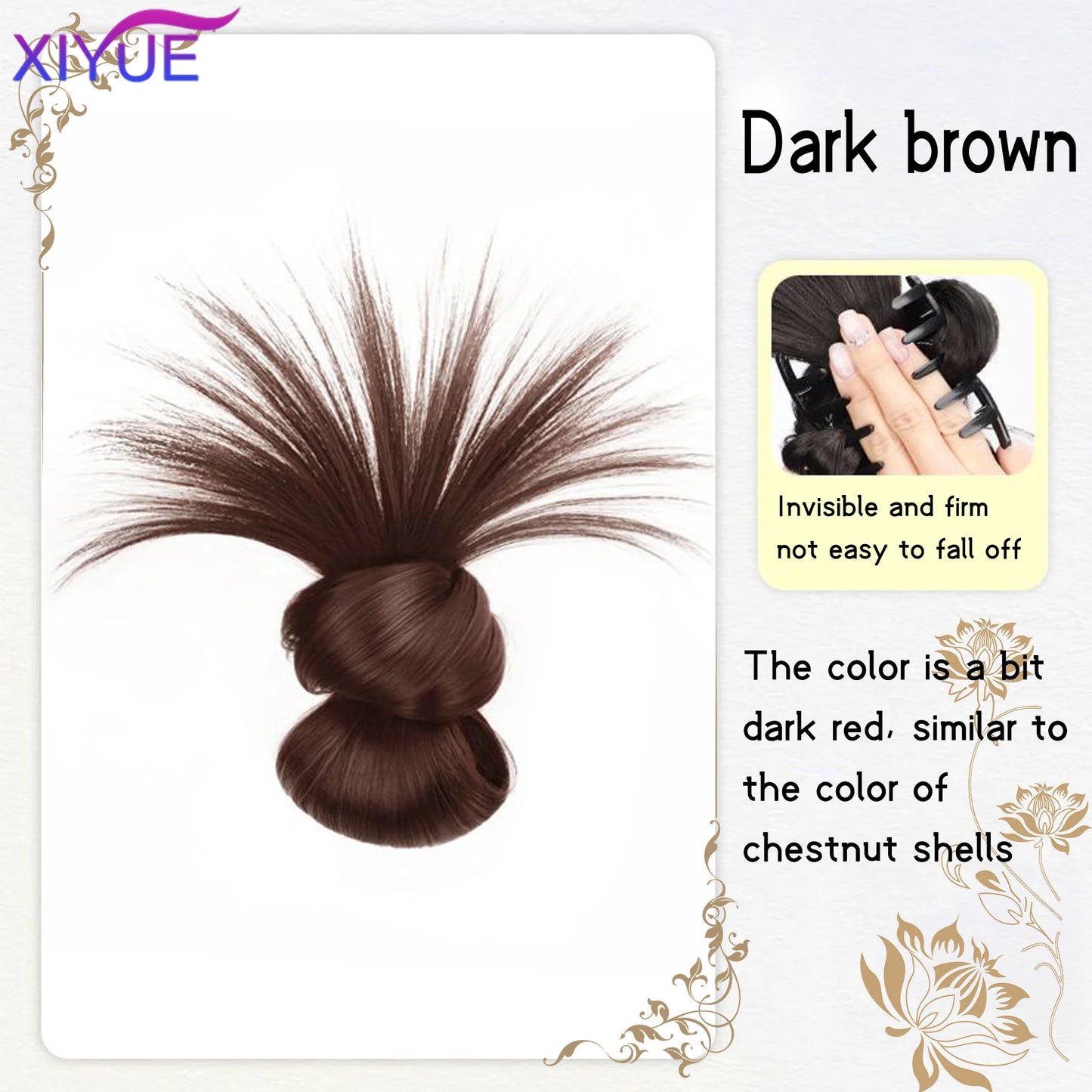 synthetic Half-tie Hair Claw Feather Shuttlecock Head Lazy Meatball Head Crab Clip Wig Catch Clip High Ponytail Hair Accessories