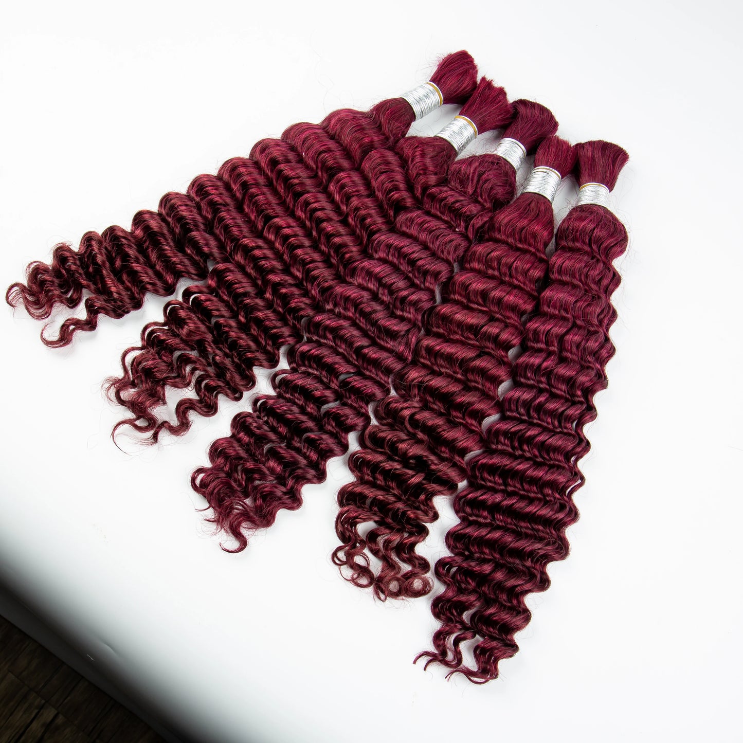 Deep Wave Bulk Human Hair for Boho Braids No Weft 100% Virgin Human Hair Bulk for Braiding Curly Extension Bundles for Women