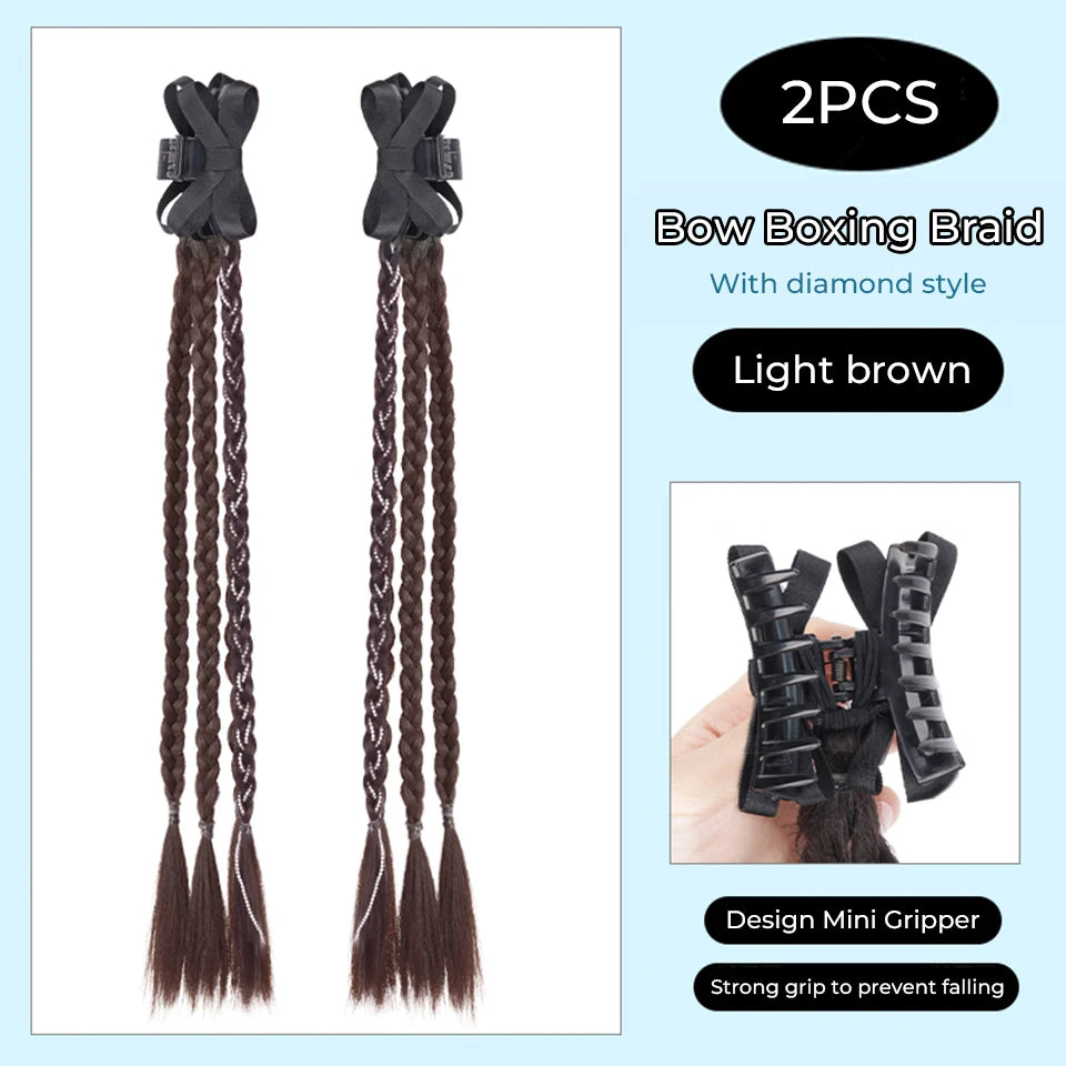 Ponytail Extension Bow Claw Curly Wavy Clip in Hairpiece Ponytail Hair Extensions Long Pony Tail Synthetic for Women Girl Daily