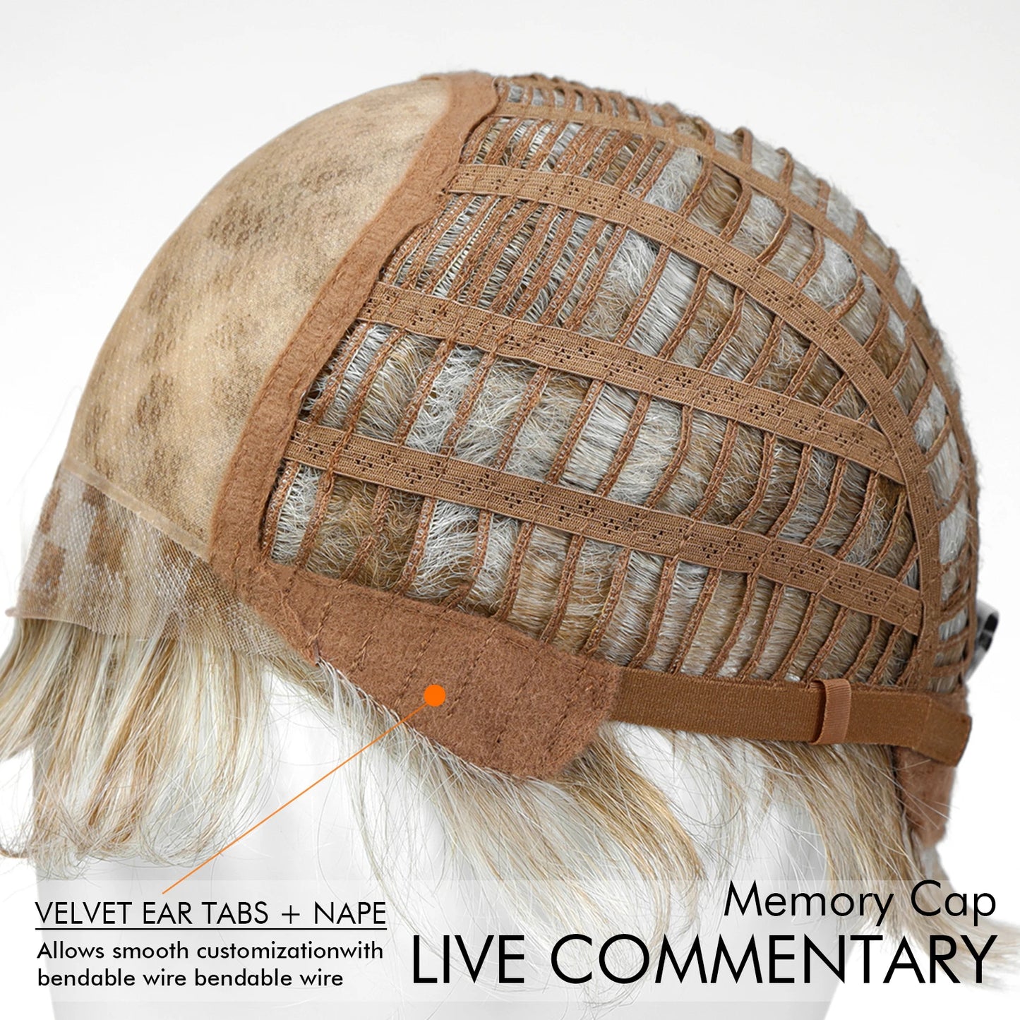 MONO Lace Frontal Synthetic Wigs Light Brown Blonde Hair Middle Length Straight Layered Wigs for White Women Daily 16inches Hair