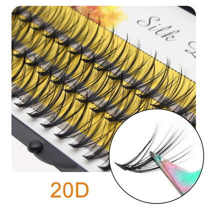 Moonlily Soft Mink Silk 20D/30D/40D Lashes Cluster Eyelash Extension Natural Long 3D Volume Effect Faux Bunche Individual Makeup