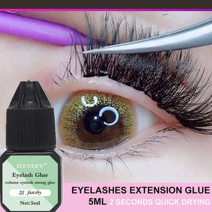 5ml Natural Lashes Extension Glue Fake Eyelashes Extension Glues Quick Drying Long-lasting Waterproof Black Lashes Makeup Tools