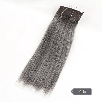 Sleek Brazilian Yaki Straight Grey Hair Bundles Colored #44 #34 #280 51# For Black Nature Remy Gray Human Hair Extension