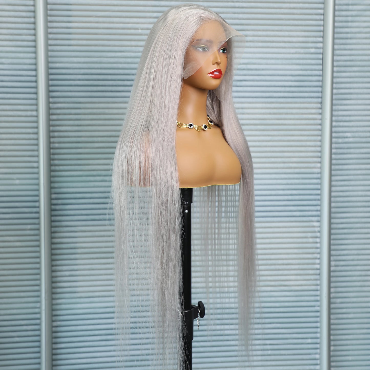 13x6 Straight Lace Front Wig Silver Grey Lace Front Wigs Human Hair Pre Plucked Brazilian Transparent 13x4 Lace Frontal Wig 200%