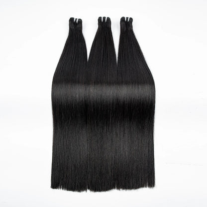 16A Double Drawn Vietnamese Bone Straight Bundles with 13x4 Lace Frontal 100% Raw Human Hair Bundle with 2x6/5x5 HD Lace Closure