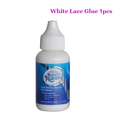 Waterproof Lace Wig Glue 1.3Oz Strong Hold Hair Glue For Hair Systems White Liquid Adhesive Glue For Toupee Durable Weave Glue