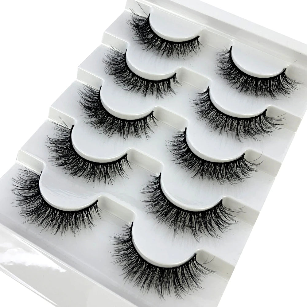 Faux Mink Eyelashes Natural 3D Mink Lashes Volume False Eyelashes Dramatic Thick Fake Eyelash Extension Makeup Tool Maquiagem