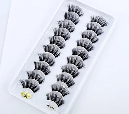New 10 Pairs Crisscross Half Eye Lashes Natural False eyelashes Handmade 3D Mink Lashes Makeup Tools Reusable Eyelash Extension