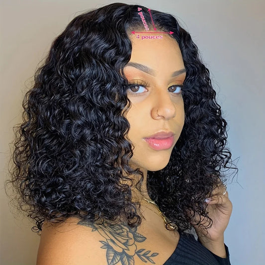 Wear And Go Water Wave Bob Wigs For Women Human Hair Wet And Wavy Glueless Wig Ready To Go Human Hair Wigs Pre Cut Lace Hair Wig