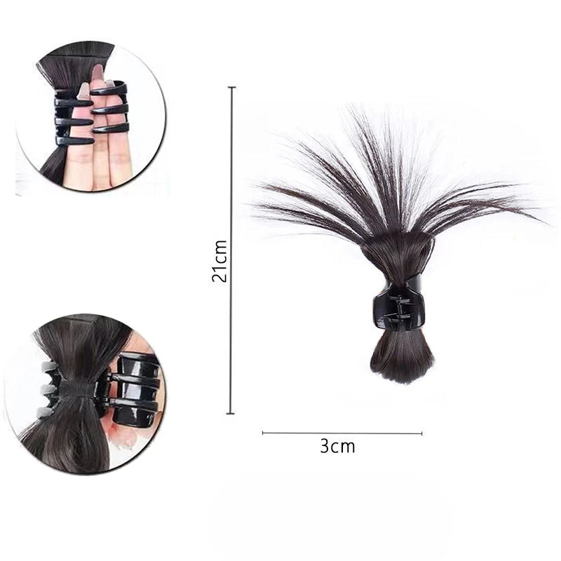 Sunslymei Synthetic Half-tie Claw Hair Crab Clip Wig Clip High Ponytail Hair Accessories