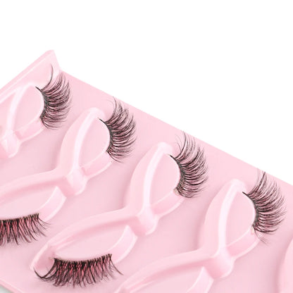 Cat Eye Lash 3/5/10 Pairs Half Lashes Natural Long False Eyelashes Wispy 3D Mink Lashes Volume Faux Cilios Extension Makeup Tool