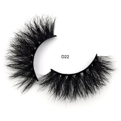Visofree Mink Eyelashes 3D Mink Lashes Thick Crisscross Winged Eyelashes Cruelty Free Mink 1 Pair/box False Lashes D22