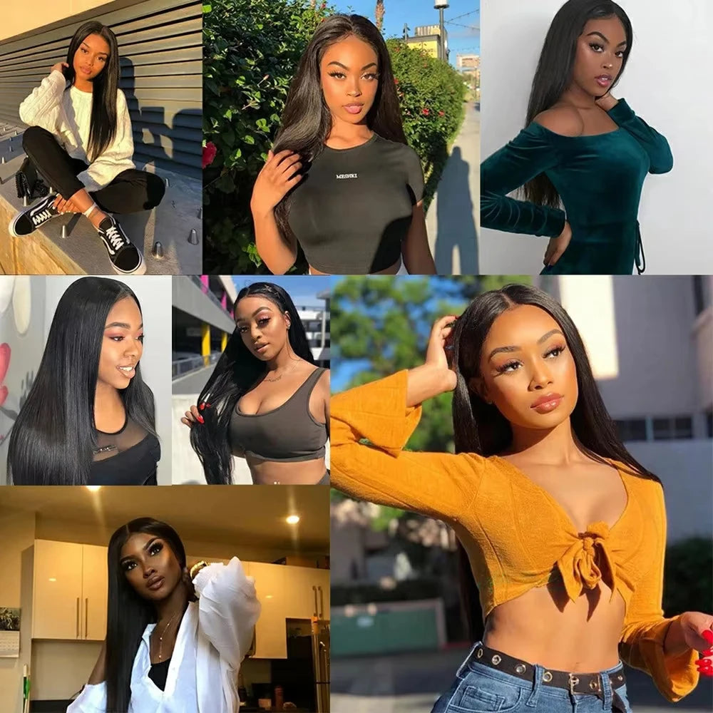 360 Full Lace Wig Human Hair Pre plucked Lace Wig 13x6 Human Hair Wigs 36 inch Bone Straight Lace Frontal Wig For Women