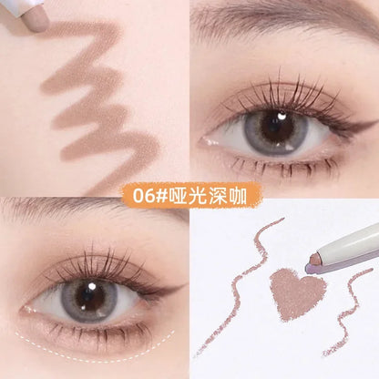 Brown Lying Silkworm Eyeliner Pen Ultra Thin Smooth Lower Eyelash Eyes Liner Pencils Matte Glitter Waterproof Eye Makeup Tools