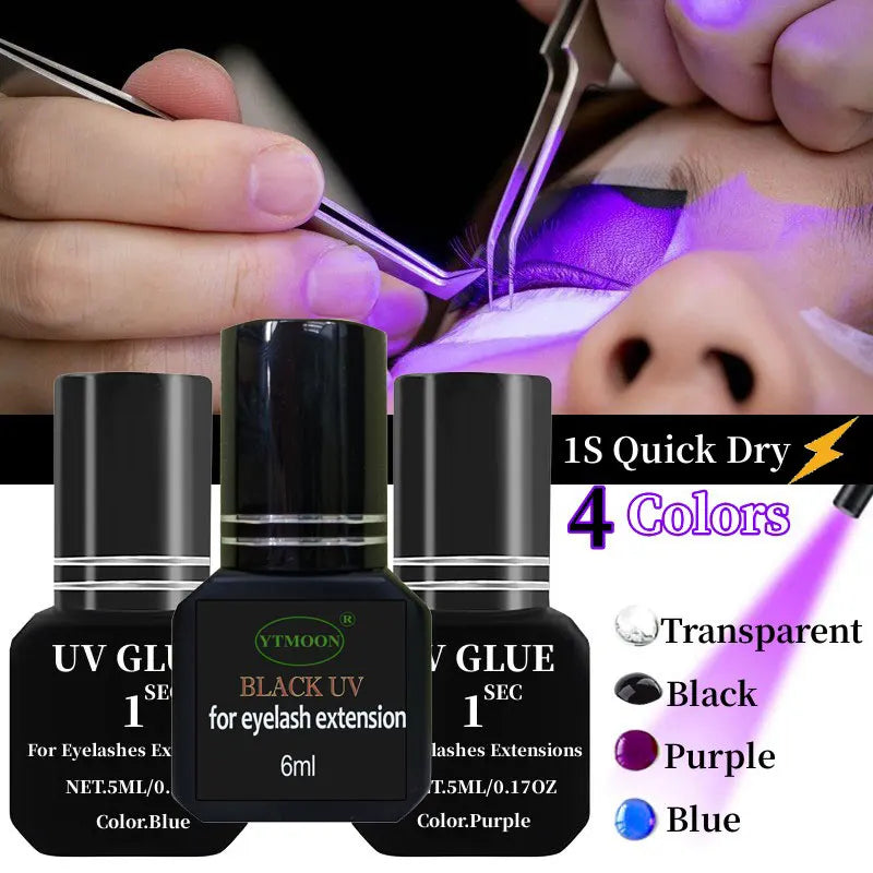 UV Lashes Glue For Eyelashes Extension Adhesive Gel Waterproof Lasting 1S Quick Dry Adhesive No Irritant Korean Makeup Tools