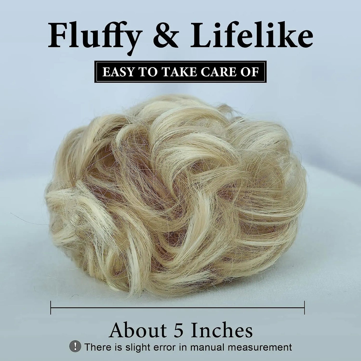 Messy Bun Hair Piece Claw Hair Bun Wig Clipped In Claw Hair Natural Wavy Curly Comb Synthetic Wig For Female