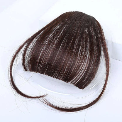 Clip-in bangs fronts neat dark brown bangs hairpieces wig hair piece bangs hairpieces clip-in hair extensions women hairpieces