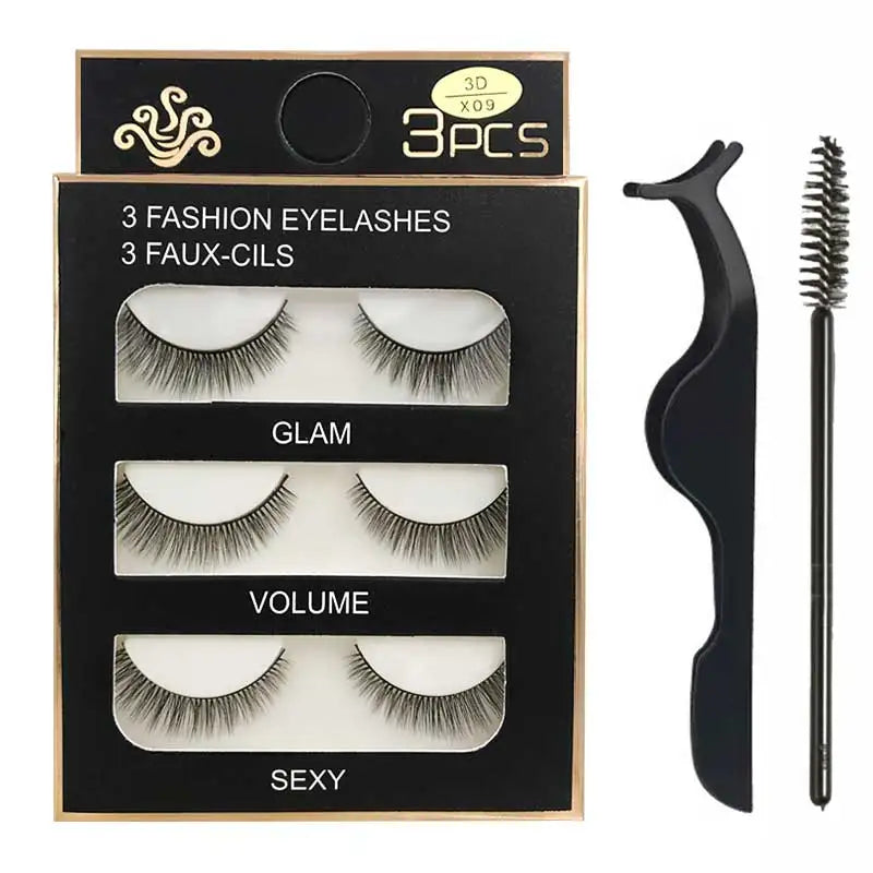 Eyelashes 3d mink lashes natural long make up false eyelashes eyelash brushes makeup eye lashes tweezers 3d lashes maquiagem