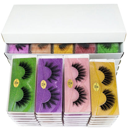 Lashes Bulk Wholesale 10/20/30/50/100 Pairs 3d Mink Lashes Natural False Eyelashes Thick Fake Eyelashes Makeup Fluffy False Lash