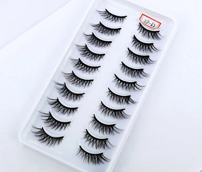 10 Pairs Crisscross Half Eye Lashes Natural False Eyelashes Handmade Faux 3D Mink Lashes Makeup Tools Eyelash Extension