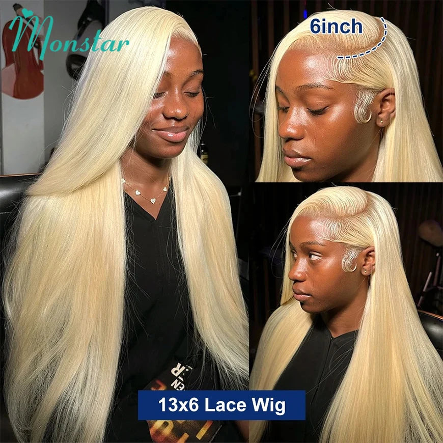 Real 13x4 13x6 HD Lace Frontal Wig 613 Blonde Lace Front Wig Human Hair Bone Straight Human Hair Wigs Pre Plucked with Baby Hair