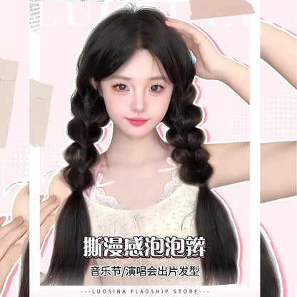 Ponytail Extension Bow Claw Curly Wavy Clip in Hairpiece Ponytail Hair Extensions Long Pony Tail Synthetic for Women Girl Daily