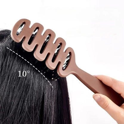 Boar Bristle Hair Comb Hollow Detangling Hair Brush Women Scalp Massage Brush Curly Hairbrush Salon Hairdressing Styling Tools