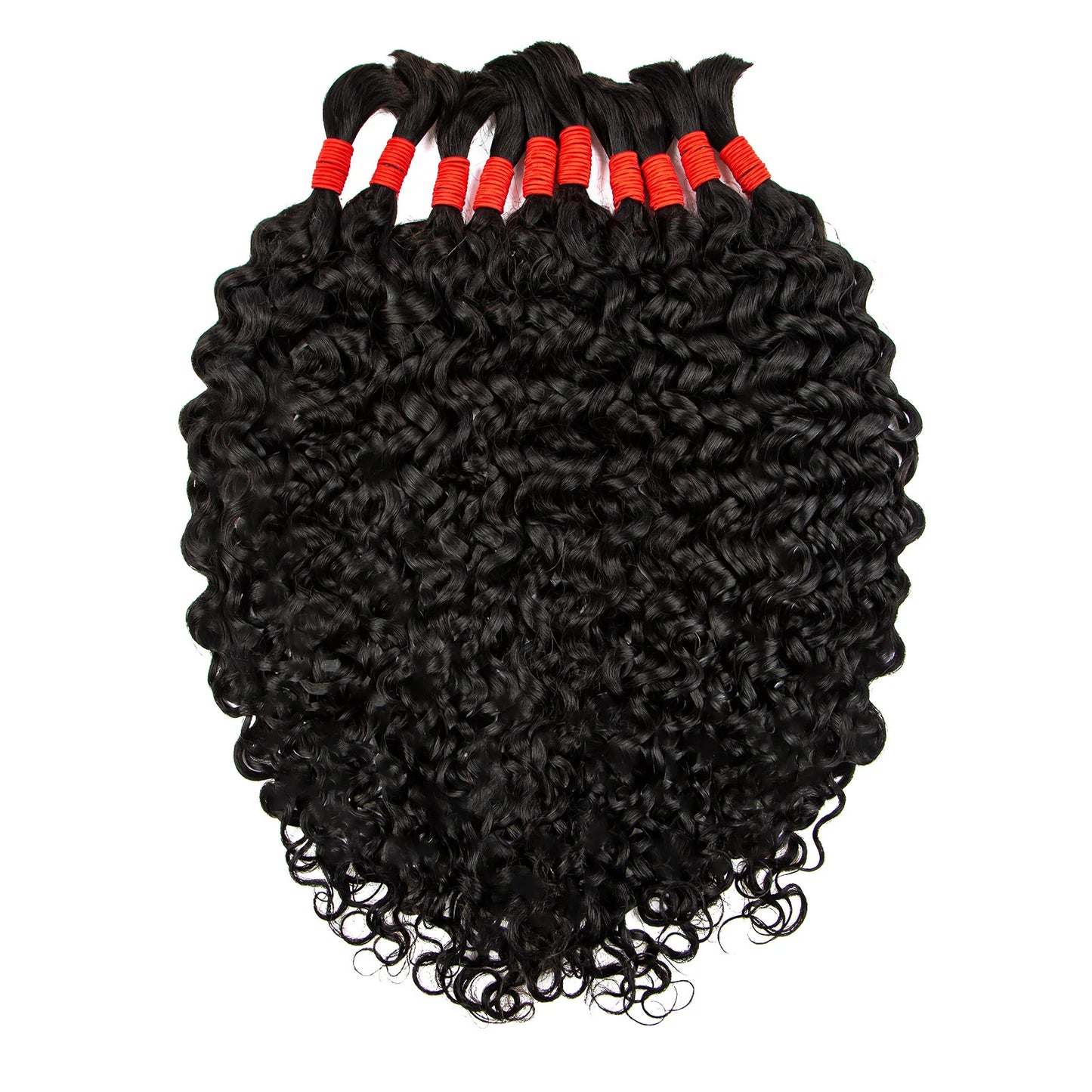 Deep Wave Bulk Human Hair for Boho Braids No Weft 100% Virgin Human Hair Bulk for Braiding Curly Extension Bundles for Women