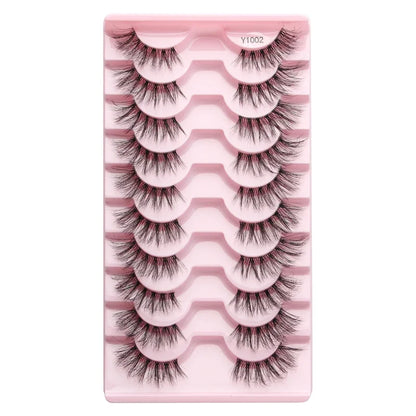 Cat Eye Lash 3/5/10 Pairs Half Lashes Natural Long False Eyelashes Wispy 3D Mink Lashes Volume Faux Cilios Extension Makeup Tool