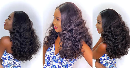 100% Malaysia Hair Bouncy Curly Wigs 250 Density Ombre Double Drawn Hair Glueless Wigs 100% Human Hair 13x4 HD Lace Frontal Wigs